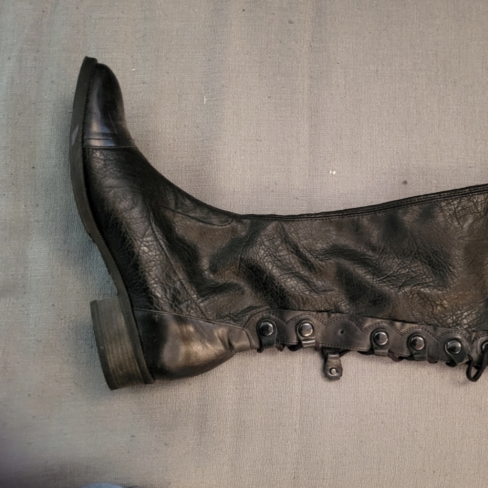 Leather boots